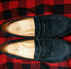 Suede loafers w/ heel